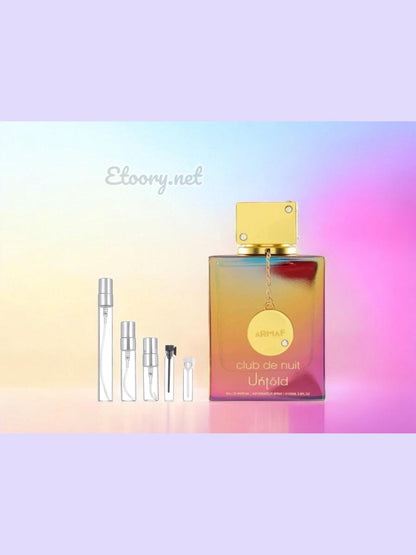 Armaf Untold Unisex Club De Nuit EDP spray travel size Sample 1ML 2ML 3ML 5ML & 10ML - Armaf Untold Unisex Club De Nuit EDP spray travel size Sample 1ML 2ML 3ML 5ML & 10ML - Etoory