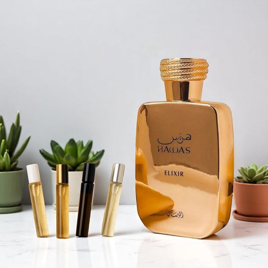Rasasi Hawas Elixir Sample: Men's Luxury Fragrance in Glass Atomizer - Rasasi Hawas Elixir Sample: Men's Luxury Fragrance in Glass Atomizer - Etoory