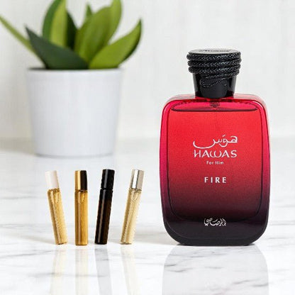 RASASI Hawas Fire de Parfum Spray SAMPLE in GLASS Atomizer 1ml 2ml 3ml 5ml 10ml Middle Eastern Arab Samples - RASASI Hawas Fire de Parfum Spray SAMPLE in GLASS Atomizer 1ml 2ml 3ml 5ml 10ml Middle Eastern Arab Samples - Etoory